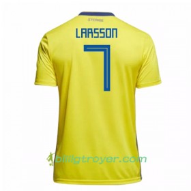 Billige Fotballdrakter Sverige Larsson 7 VM 2018 Hjemmedraktsett
